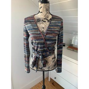 FREE PEOPLE Movement Wrap Top Sz L NEW